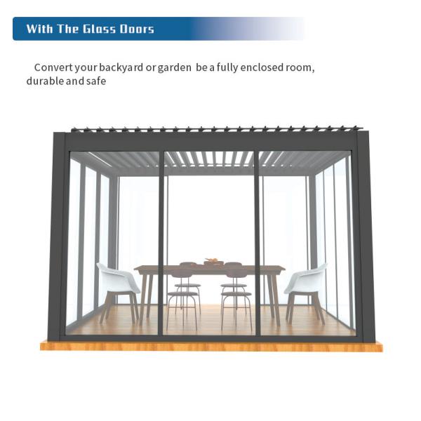 Light Duty Type Aluminium Pergola With Louvered Roof 4x4x2.8m 4x3x2.8m