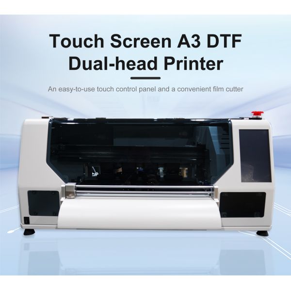 KECAI Desktop Touch Screen Roll A3 DTF Printer Dual XP600 Print Head DTF Printer Printing Machine for Cotton T-shirt Printing