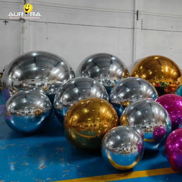 Wedding Event Decoration Inflatable Mirror Balloon , Inflatable Mirror Spheres OEM ODM