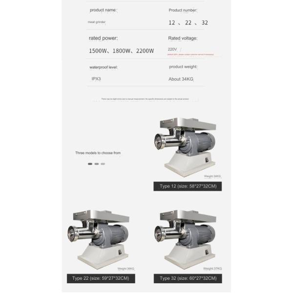 Automatic Electric Meat Grinder Machine Perfect for Minced Meat and Vegetables
