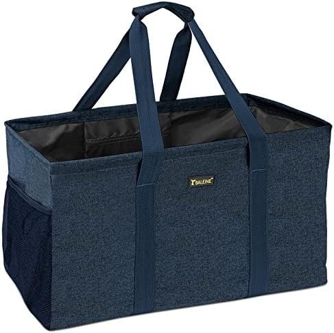 BALEINE EXTRA LARGE UTILITY TOTE BAG WITH WIRE FRAME FOR STORAGE (BLUE, 16.5''X14''X10'')