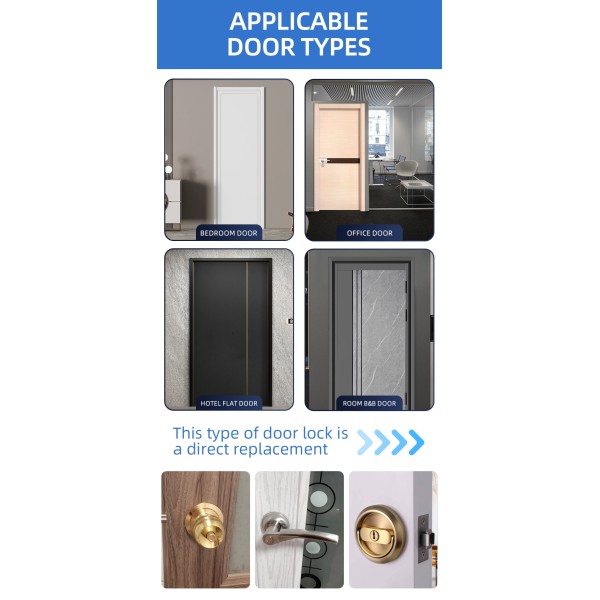 YAGU Hot Selling Supplier Deadbolt Door Lock Ttlock Tuya Smart Locks for Front Door Wi-Fi Keyless Smart Digital Door Lock