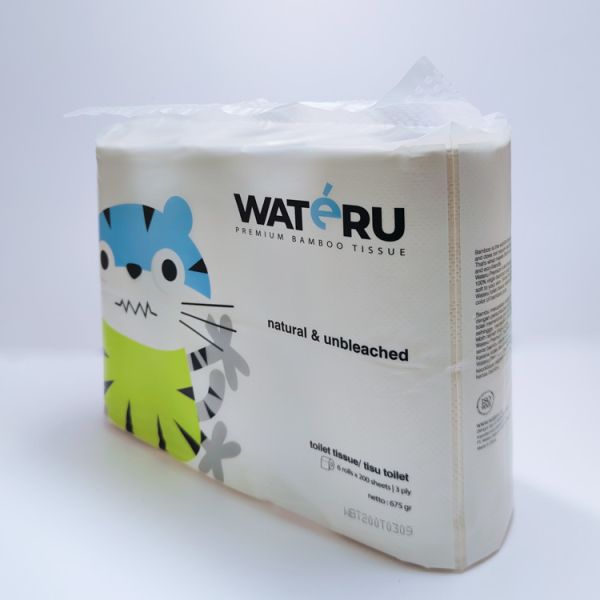 Cost effective reusable Natural Color unbleached organic bamboo scented toilet paper