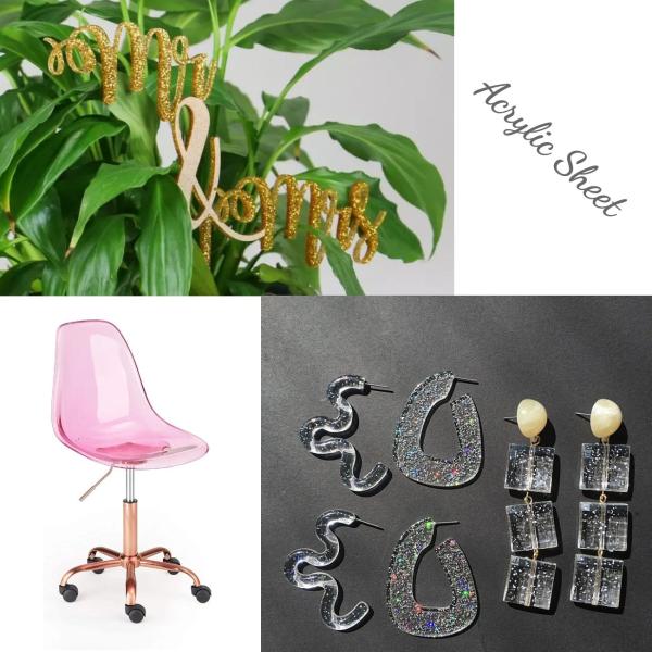 1220mm × 2440mm Glitter Acrylic Sheets Vacuum Formed For Lamps