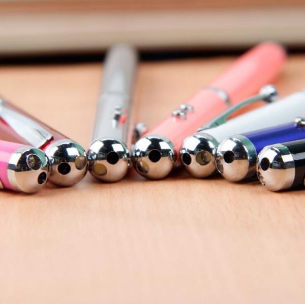 4IN 1 LED Light metal pen ,Touch srceen phone metal pen ，laser light pen, metal ball pen