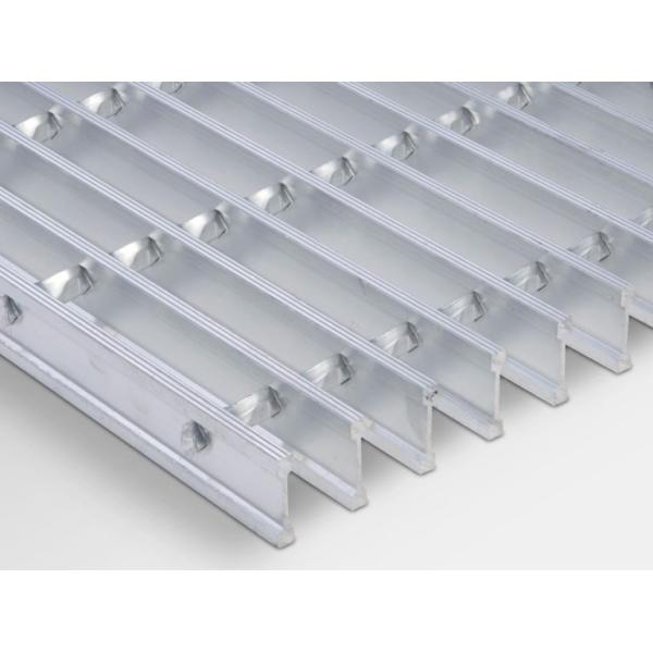 Swaged T6063 Aluminum Bar Grating Safety Powder Coating Forged For Louvre Facades