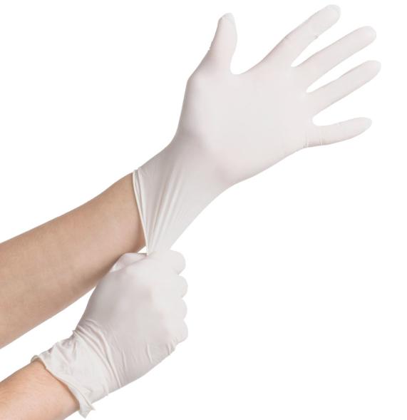 White Latex Disposable Medical Gloves For Hospital In Stock convenient