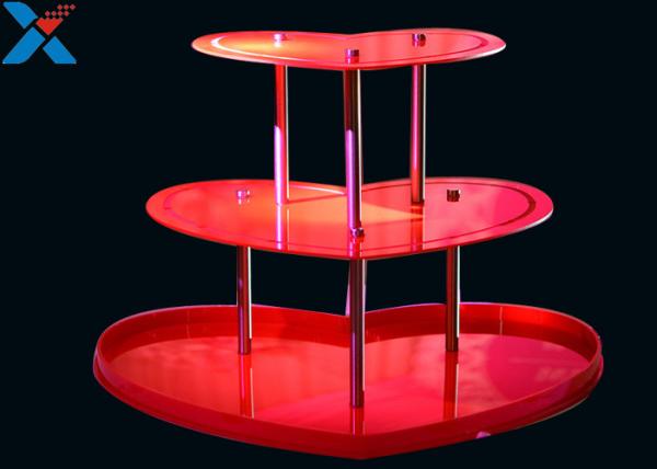 Party Acrylic Wine Rack , 3 Layers Acrylic Champagne Tower For Wedding