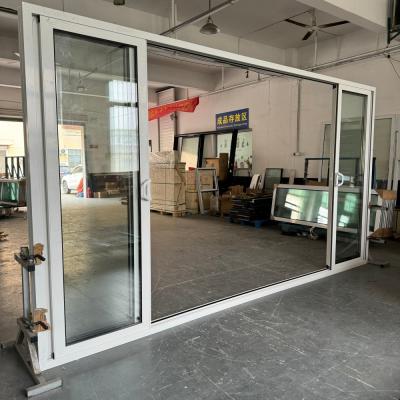 Partition  Aluminium Sliding Glass Doors CE Customized Glass Aluminium Framed Sliding Doors