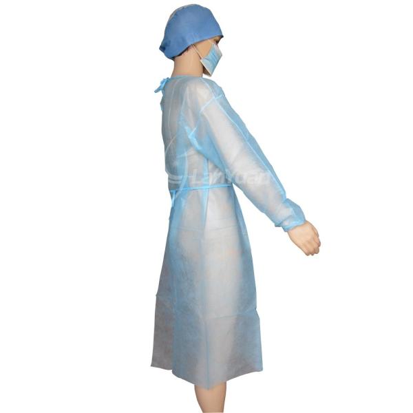 Dust Proof Disposable Isolation Gown Non Toxic For Hospital Chemicals