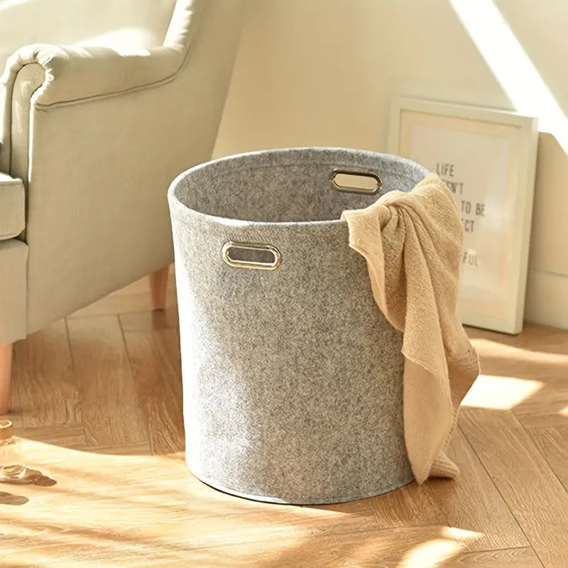Factory Wholesale Laundry Basket Simple Felt Toy Storage Bucket Storage Laundry