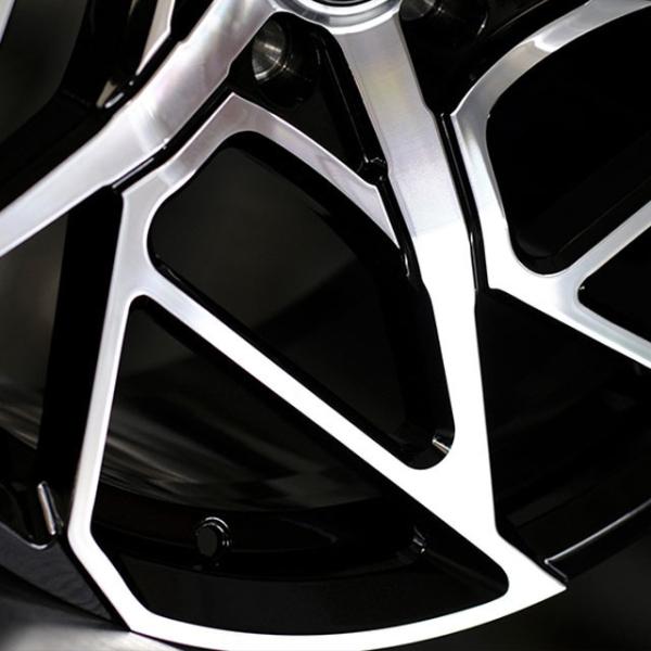 Staggered Satin Black/Machine Face model forged wheels for sale