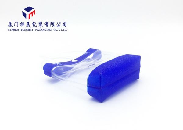 Embossed Blue Soft PVC Bags Super Clear Premium PVC Materials Fashion Style
