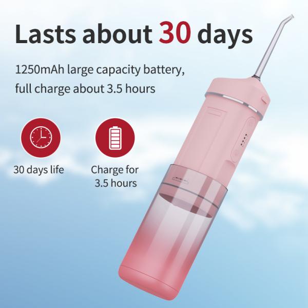 Collapsible Cordless Smart Oral Irrigator For Teeth Cleaning Rechargeable