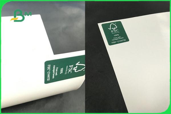 Papier enduit de la nourriture FBB de FSC FDA de PE sûr blanc du panneau 15g pour la tasse faisant la coutume