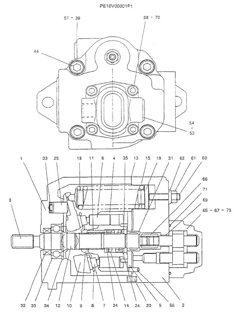 New Holland EH15.B EH16 E15 EH18 Hydraulic Pump Mini Excavator Digger Parts PE10V00001F1 Original New PVD-00B-15-3-5658A