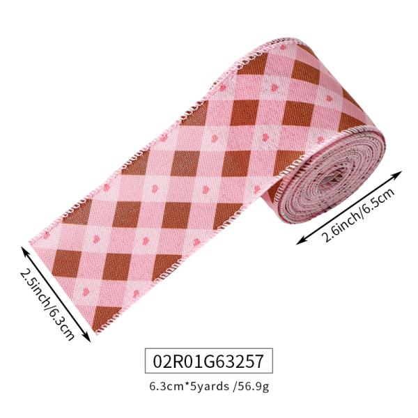 Christmas Decoration 63MM Wired Burlap Ribbon with Sweet Bear Print Wired Ribbon