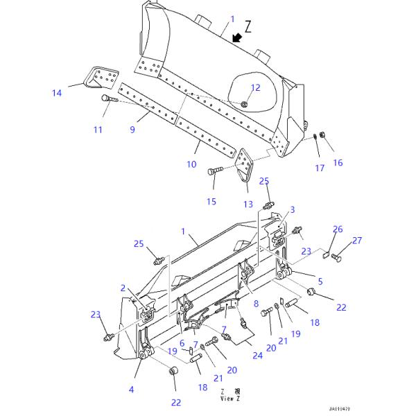 14X-71-12240 14X7112240 Bushing KOMATSU Bulldozer Spare Parts For D60P D61E D63E D65E