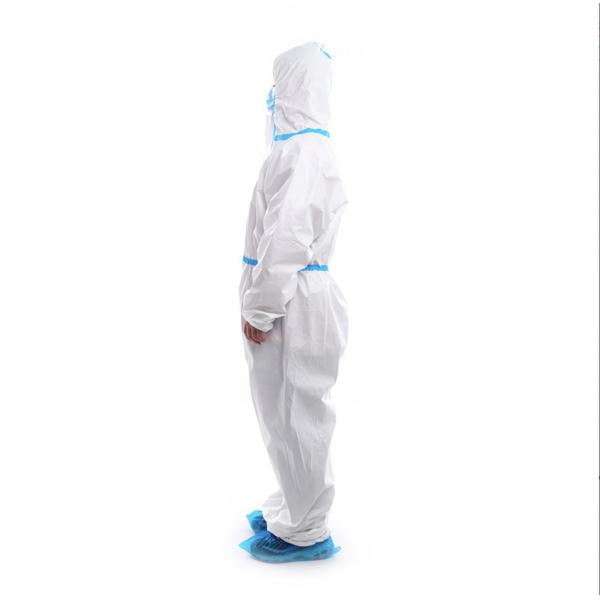 Chemical Industrial Workers Clothing Taped Seam Microporous Coverall with 3 Piece Hood