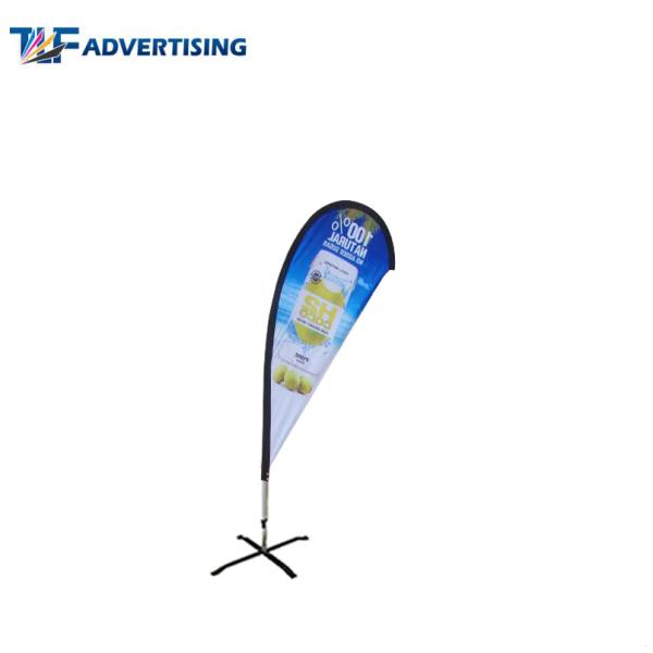 Feather Advertising Sail Signs , Teardrop Advertising Banners Robust Pole Weather Resistant