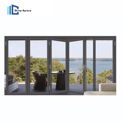 Customized Soundproof Aluminium Glass Bifold Doors For Room Position