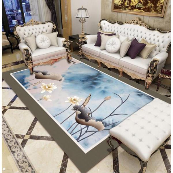 Crystal Velvet Bedroom Sofa Living Room Floor Carpet Noble Elegant New Chinese Style