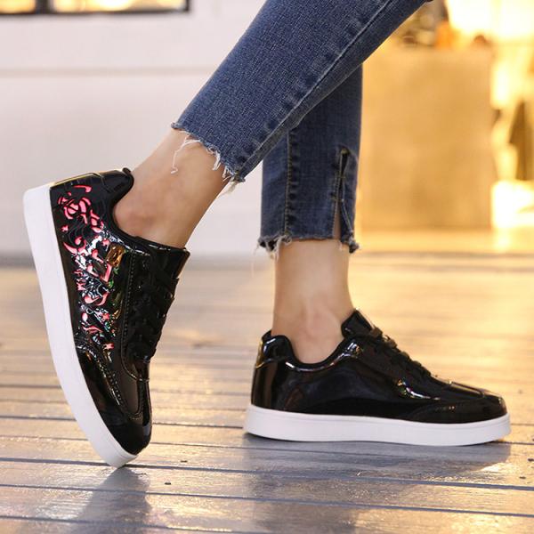 Glow Texture LED Screen Shoes / Black Light Up Shoes For Adults Wear - Resistant