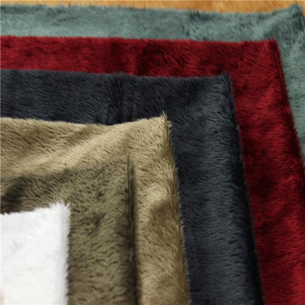 Fashion Durable Velboa Soft Toy Fur Fabric 200gsm~250gsm 28s/32s Density