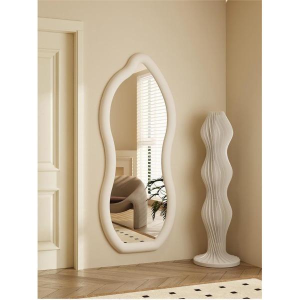 Standing Wavy Oversized Arched Floor Mirror 71x32 Dressing Room