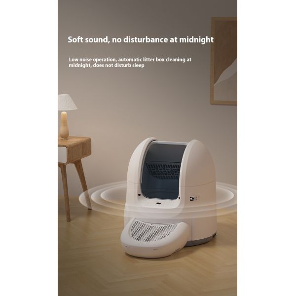 Automatic Intelligent Cat Litter Basin Oversized Anti-Splash Plastic Toilet Easy Clean Feature Closed Cat Litter Boxes Accessory