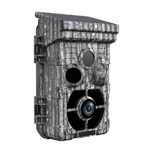 Solar Panel Integrated WiFi Trail Camera Dual Power Supply 4K Resolution