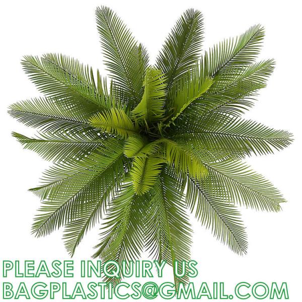 Gorgeous Cycas Revoluta Sago Palm Tree Artificial Plant with Nursery Pot, Feel Real Technology, 28 Long & Giant