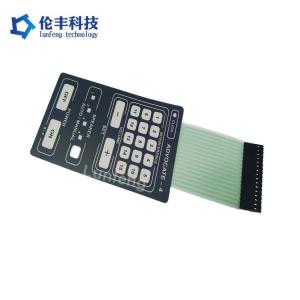 家電用フラットPETメンブレンスイッチ 白/赤/緑/青 LED 産業グレード
