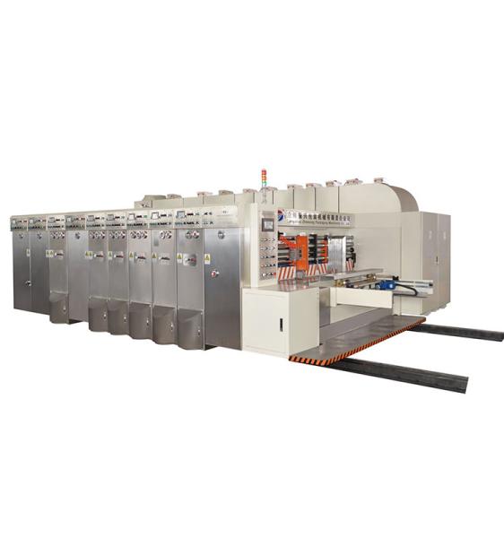 4 colour flexo printing slotting die cutiing machine  in carton printing