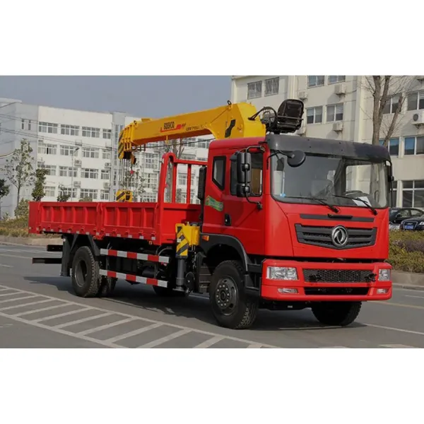 8 Ton Telescopic Truck Mounted Crane , Construction Service Truck With Crane