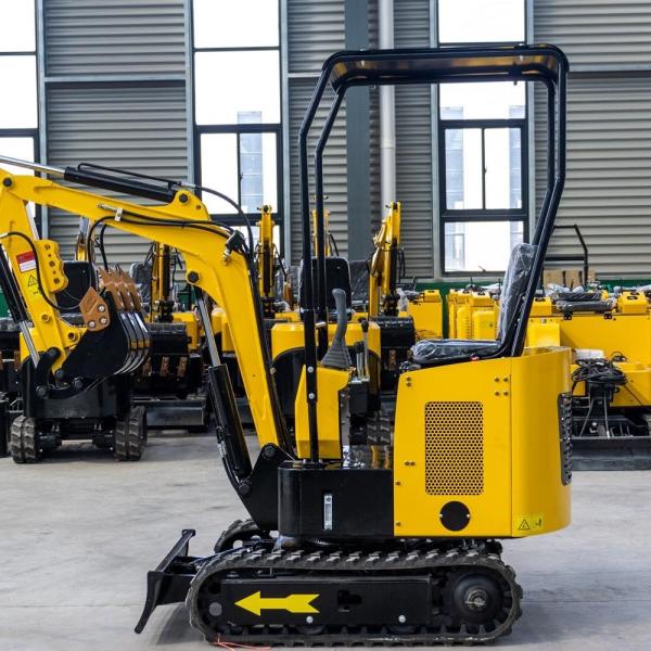 OEM  ODM  1.2 ton mini digger Yellow Mini Excavator With Rubber Track
