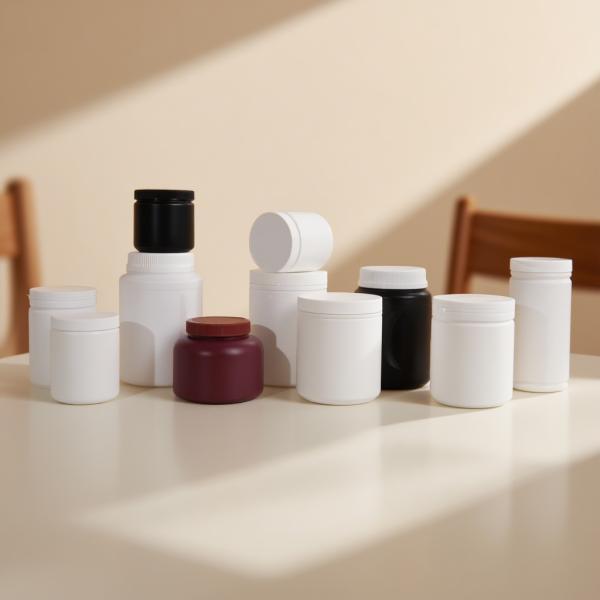 Une boîte en plastique HDPE de qualité différente de capacité pour un produit de santé