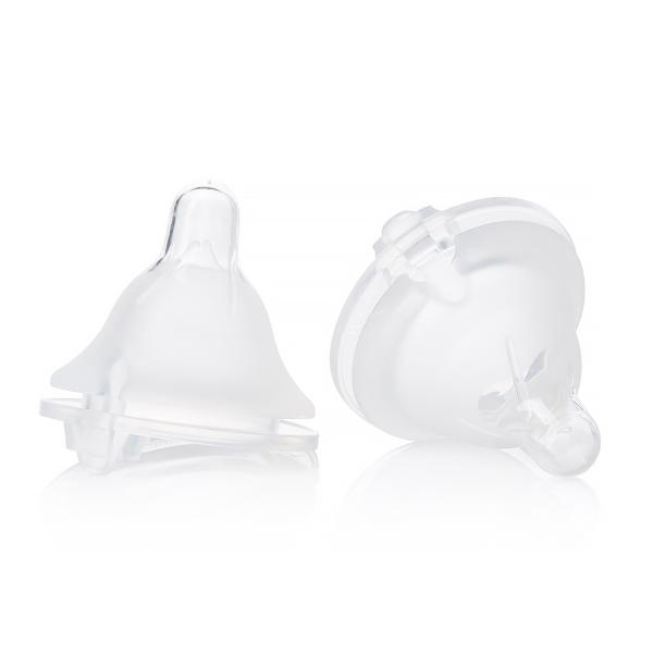 5 X 4.5cm Orthodontic Pacifier For Breastfed Baby , Small Silicone Baby Soother