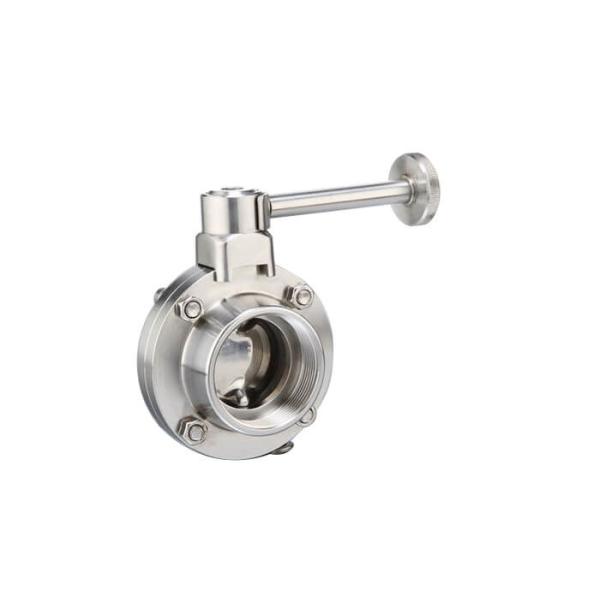SS304 / 316L Male Threaded Butterfly Valve SMS Sanitary Plastic Multi - Position