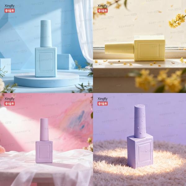 Empty 12ml Nail Polish Bottle Multi Use Gel Polish Bottle Black Small Nail Polish Brush