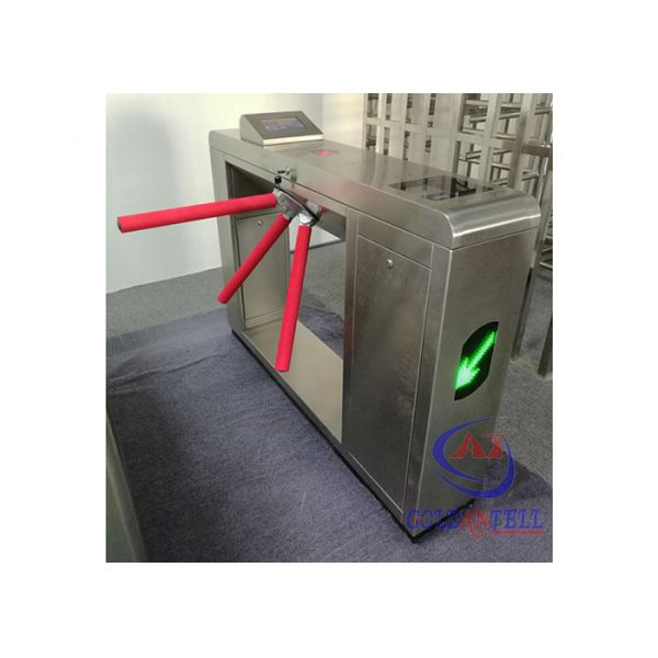 Smart QR Code Scanner RFID Tripod Turnstile Gate with Automatic Drop Arm Access