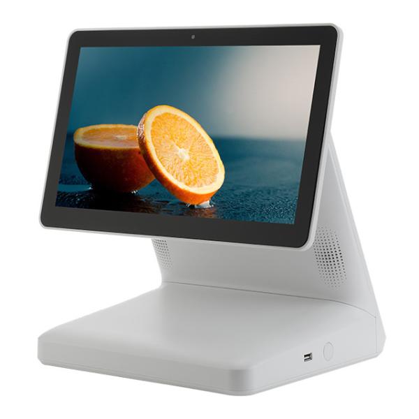 Sistema POS de pantalla táctil de 15 pulgadas con segunda pantalla de 11,6 pulgadas e impresora térmica externa