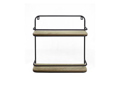 BSCI Iron Frame 38cm Height 2 Tier Wall Mount Rack Shelf