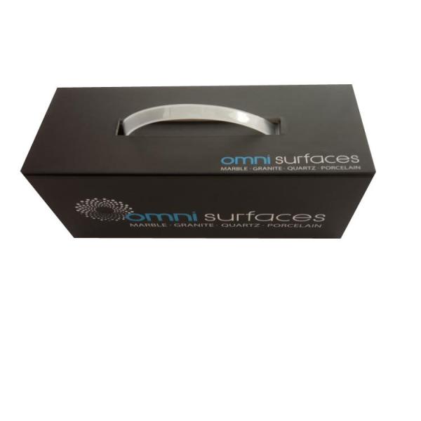 custom marble box granite packaging box quartz gift box porcelain slab rigid box with plastic handle