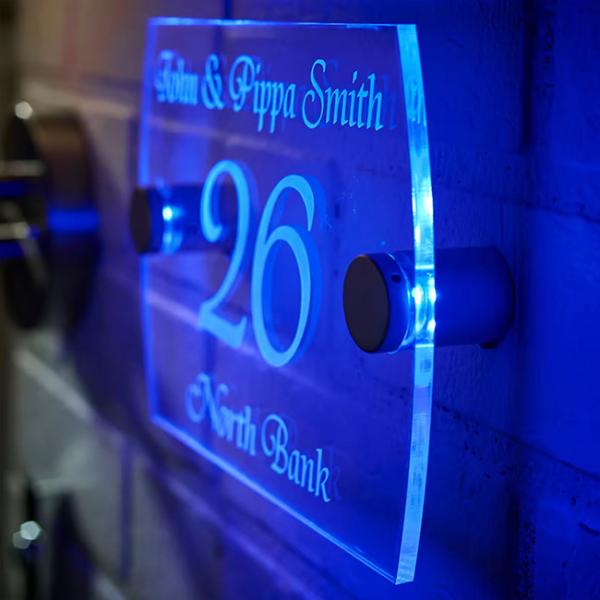 Número de casa LED sinalização acrílica publicidade sinalização de escritório porta placa de hotel porta