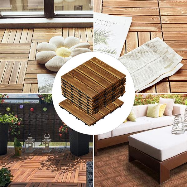 Палуба твердой древесины акации блокируя кроет настил черепицей палубы патио Брауна деревянный