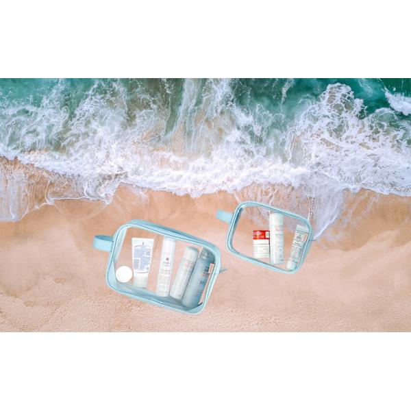 Small Clear PVC Waterproof Bag with Zipper Closure, Mini Portable Transparent Plastic Organizer Pouch for Cosmetic, Make