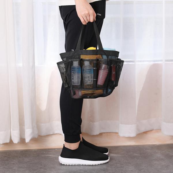 Tote Mesh Makeup Travel Storage Wash Bag Large Capacity Portable Multi-Pocket Beach Bag Swimming Bag