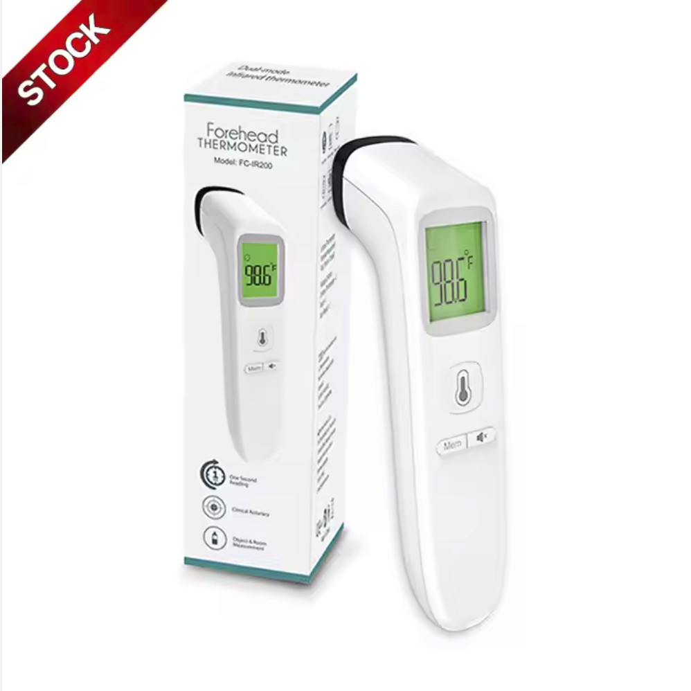 Digital Non Contact Accurate Infrared Forehead Thermometer With Three Color Backlight