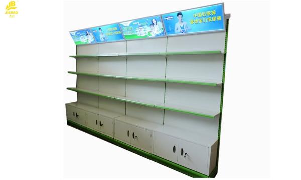 Durable Metallic Medicine Display Racks Wall Side 900x320x2000mm Size